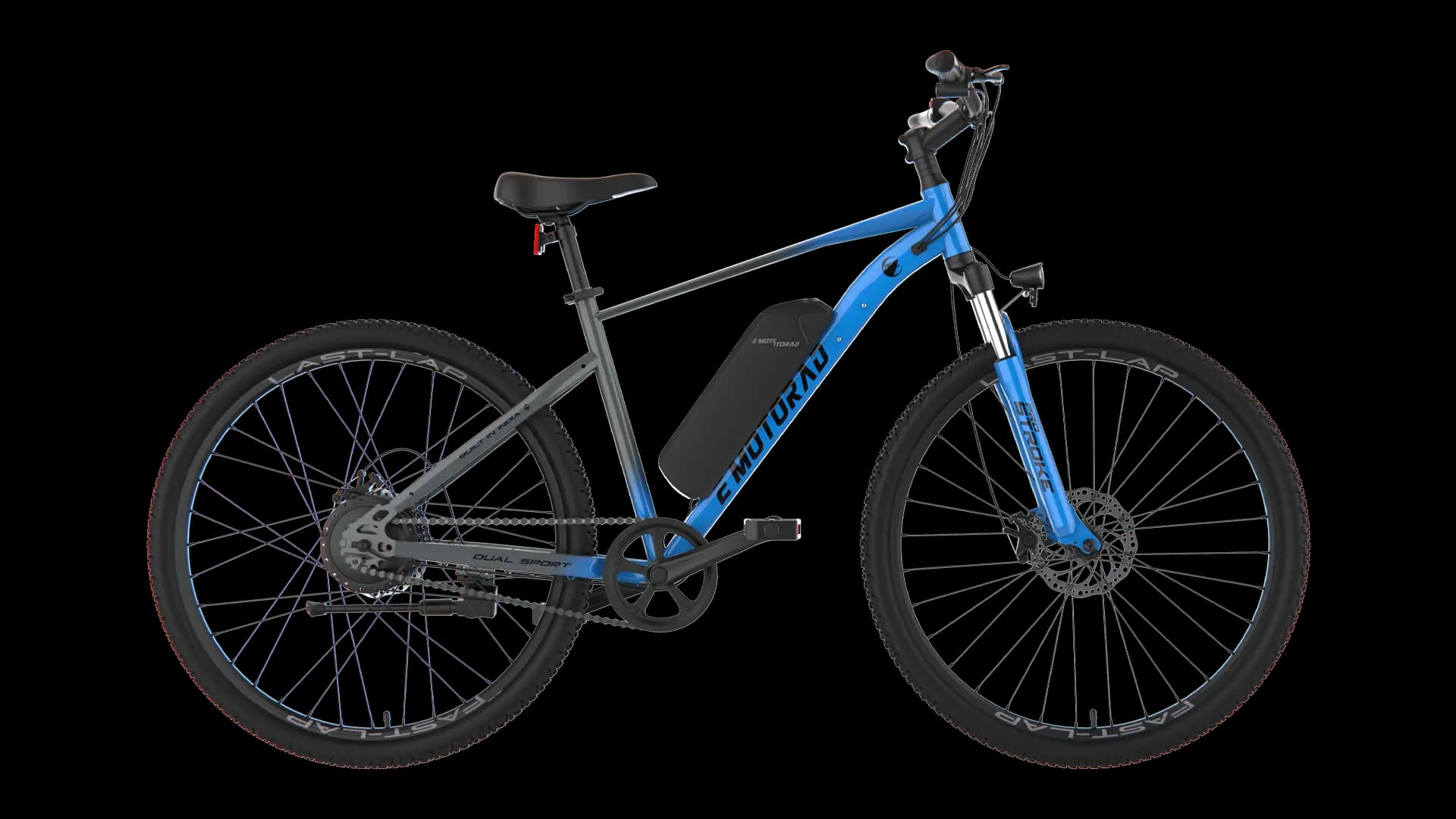 Blue electric scooter